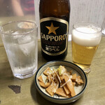 博龍 - 瓶ビールにはおつまみ付き