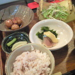 Shunsai Ohana - 小鉢2品・お新香・サラダ・十六穀米