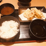 天ぷらとワイン 小島 - 活!!穴子天定食　880円　竹輪、蓮根、茄子、さつまいも
