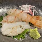 圭蔵 - 猛者海老と鬼海老の白醤油漬け
