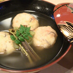 Chidori - 空豆と芝海老の飛龍頭