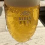 熟成和牛焼肉エイジング・ビーフ TOKYO - 生ビール