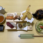 美魚美菜 立花 - 天ぷら･寿司セット♬
            1600円