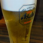 串焼 のんき - まずは、生ビールで乾杯 ¥500