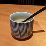 SUSHI TOKYO TEN、 - 新玉ねぎの茶碗蒸し