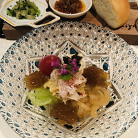 トゥーランドット 臥龍居  - 毛蟹と加茂茄子の冷製仕立て。黒酢？のジュレが好き