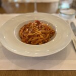Ristorante Taverna San Martino - (私) Tagliatelle con La Bagna del D'iau どうやってつくるのであろうか。この酸味と旨味のバランスは。