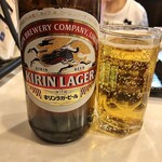 Marufuku - 瓶ビールキリンラガー600円。