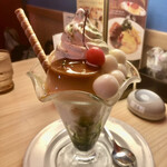 喫茶店 ピノキオ - プリンパフェ（白玉と抹茶）