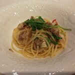 リストランテ ラ ソリア - イワシのコンフィとルッコラ、チェリートマトのスパゲッティ（ハーフ）（2022.4-1）