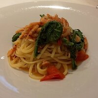 リストランテ ラ ソリア - 桜海老とこごみのリングイネ（2022.4-2）