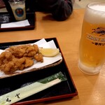 なんなり - 生ビール、軟骨からあげ