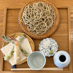 まん作 - えびとアスパラの
      天せいろそば♬(冷)