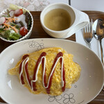 カフェアンドリラクゼーションキママ - 昔ながらのオムライス