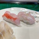 Yoshizushi - 金目鯛、生と炙り