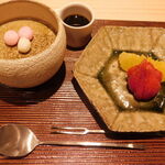 銀座 稲葉 - ほうじ茶のパンナコッタとフルーツ(コース料理 おまかせコース)