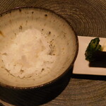 銀座 稲葉 - 特別栽培米魚沼産こしひかり「雪椿」のご飯(コース料理 おまかせコース)
