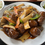 中華四川料理 御縁 - ランチＡ：鶏団子オイスターソース炒め