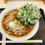 田そば - 天ぷらそば(春菊)¥650