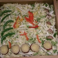 銀座しゃぶ通 マロニエゲート店 - 蒸す前の野菜畑