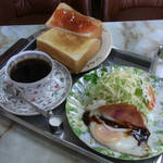 画廊喫茶巴里 - モーニングセット 500円 モーニングサービスよりちょびっと豪華になりました♪