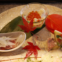 佐賀牛 季楽 銀座  - 前菜の4種、盛り合わせ～佐賀の彩り