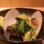 RISTORANTE IL NODO - 小坪漁港の真鯛 蛤 浅利 ワカメ 小田原のマニアックな山菜達アップ