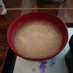 Tenjuu Toyama - 大根とお揚げの熱々お味噌汁。