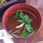 うなぎの大東 - 肝吸い＠三つ葉入り