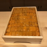 割烹まさご - 美味しそうな雲丹。カウンターの醍醐味です