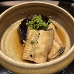 割烹まさご - 鰻の有馬煮と赤茄子
