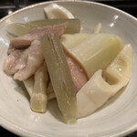 一二三亭 思案橋店 - 付け出し(フキ、破竹、豚肉)