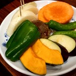 三和園 - 焼野菜480円　安っ！