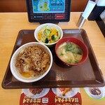 すき家  - 料理写真:ミニ牛丼 サラダセット