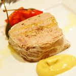 鴨とグリーンペッパーのテリーヌ　高知県産柚子胡椒風味（1850円）
          