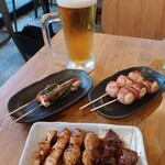 焼き鳥 居酒屋 鳥空 - うずらベーコンうまし