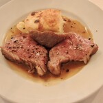ブション - 京都牛 ランプ肉のステーキ　黒胡椒風味