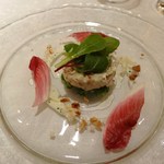 （'13/02 訪問）鶏胸肉のサラダ仕立て　高貴な香りを溶かしたフルムダンベールソースで
          