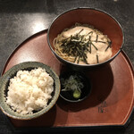 栄茶屋 - 自然薯そば（冷）と麦飯小