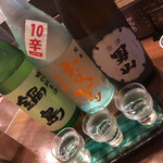 Wakatarou - 日本酒飲み比べ（会津男山・凌駕・鍋島）