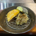 そば くら富 - 茄子、舞茸