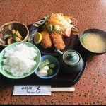 千 - 料理写真:カニクリームコロッケ定食　2022/5/16