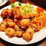 居酒屋 なかひら - タコカラ＆鶏の唐揚げ