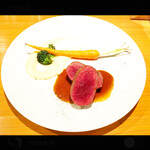 Foagura To Kunsei Kossori - 鹿肉のソテー～ソースポアブラード～