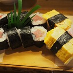 ぶんぶく寿司 - 料理写真:トロ鉄火 ＆ 玉子
