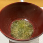 鮨 一誠 - アオサの味噌汁
