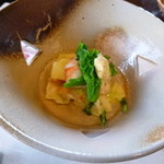 【黒鯛と菜の花の辛し和え】