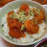 鶴亀 - ミニエビチリ丼（日替わりランチ内）