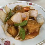 青龍 - ハーフ酢豚アップ