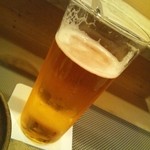 鮨 明 高勢 - 生ビール（薄口グラスもある）